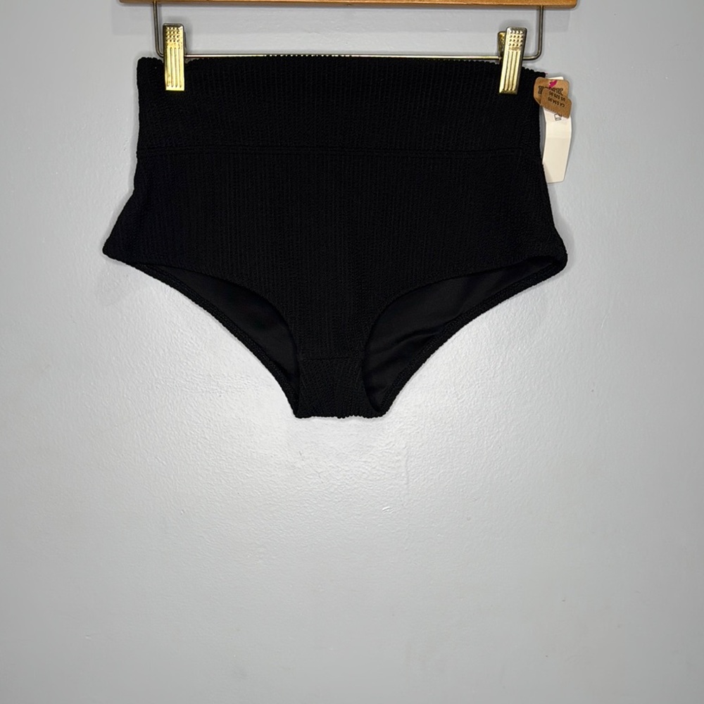 Pink Women's Black High-Waisted bikini bottom Sz M